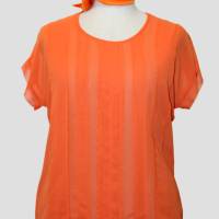 Damen Sommer Top in Chiffon Orange Bild 1