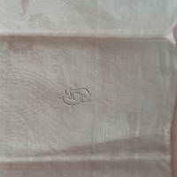 2 Leinen Damast Handtücher/Tischläufer mit Monogramm aus den 20er Jahren Bild 5
