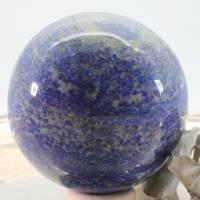 GROSSE Lapislazuli Edelsteinkugel 72 mm, Meditation und Heilsteine, glänzende Kugel, Wunderbarer Kristall Bild 1