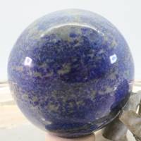 GROSSE Lapislazuli Edelsteinkugel 72 mm, Meditation und Heilsteine, glänzende Kugel, Wunderbarer Kristall Bild 2