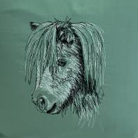Kissen aus Baumwolle: Zauberhafte Pferde Stickerei für das Mädchen Kinderzimmer - besonderes Geschenk für Pferdefreunde Bild 4