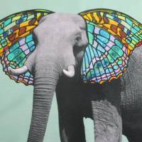 Panel - Baumwolljersey Elefant mint Digitaldruck  Oeko-Tex Standard 100 (1m/10,77€) Bild 4