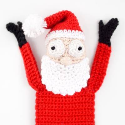 Weihnachtsmann Lesezeichen Häkelanleitung | Amigurumi PDF Anleitung