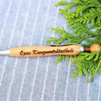 Kugelschreiber graviert bester Opa Holz Kuli Kulli Bild 2