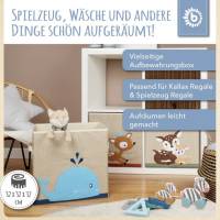 Personalisierte Aufbewahrungsbox Wal  passend Ikea | Korb für Spielsachen | Personalisierte Kinderzimmerdeko Spielzeug A Bild 2
