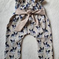 Paperbag Hose mit Schleife, Babyhose, Kinderhose, Französische Bulldogge Bild 3