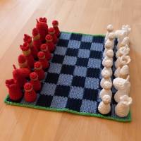 Häkelanleitung für ein Schachpiel und Damespiel, Brettspielklassiker, pdf-Datei Bild 1