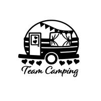 Bügelbild I Team Camping I Camper I Wohnwagen  I Urlaub I Wohnmobil  I Reise I Caravan I Geschenk I Rente I Geburtstag Bild 1
