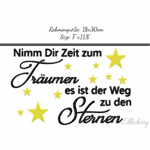 Stickdatei "Zeit zum Träumen" 18x30