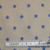 8,30 EUR/m Stoff Baumwolle Sterne royalblau auf hellbeige Bild 2