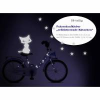 Reflektor Fahrradtattoo "Kätzchen" 58-teilig, reflektierende Aufkleber, wasserfest Bild 1