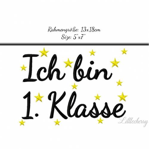 Stickdatei "1. Klasse no. 2" 13x18