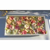 10 gemischte pastellfarbige Filzblumen zum Basteln und Dekorieren Bild 1