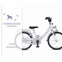 Fahrradsticker, Aufkleber "Einhorn mit Schmetterlingen" wasserfest,selbstklebend Bild 1