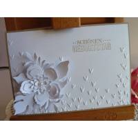 Geburtstagskarte / Glückwunschkarte in weiß mit Blüte Bild 1