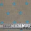 9,50 EUR/m Stoff Baumwolle Sterne türkis auf hellbeige 10mm Bild 3