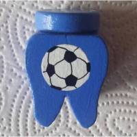 Zahndose Fußball  Milchzahndose mit Name Wunschfarbe Zahnaufbewahrung Bild 1