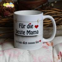 Tasse - Für die beste Mama (Herzen) Bild 1