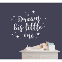 Wandtattoo "Dream big little one" & Sterne Bild 1