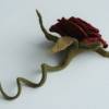 Rosenblüte handgefilzt aus feinster Wolle Bild 3