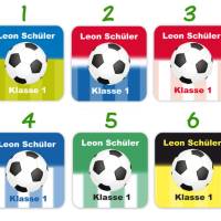 15 Namensaufkleber | Fußball - 5 x 5 cm Bild 2
