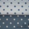 9,50 EUR/m Stoff Baumwolle - Sterne grau auf weiß Ökotex100 Bild 4