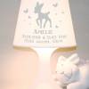 Kinderlampe Schlummerlampe "Rehkitz mit Geburtsdaten" Tischleuchte als Geschenk zur Geburt Bild 3