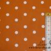 9,30 EUR/m Stoff Baumwolle Punkte weiß orange 8mm Ökotex Bild 2