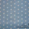 9,50 EUR/m Stoff Baumwolle Sterne weiß auf hellblau 10mm Bild 2