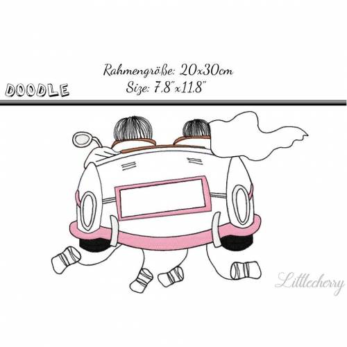 Stickdatei "Just Married" 20x30