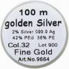 Metallic Fine Gold - Stickgarn  "  Madeira - golden Silver  "  Art.Nr. 9664G / 100 m Bild 3