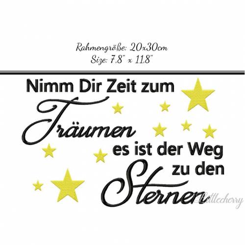 Stickdatei "Zeit zum Träumen" 20x30