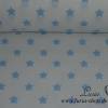 9,50 EUR/m Stoff Baumwolle - Sterne hellblau auf weiß Ökotex Bild 2