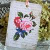 Geschenkanhänger, Dekoanhänger, Tags mit schönen Vintage Rosenmotiven Bild 4