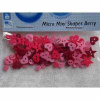 Dress it up Knöpfe  mini - rot  (1 Pck.)   Micro Mini Shapes Berry Bild 1