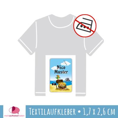 49 Textilaufkleber | Goldschatz - 1,7 x 2,6 cm - ohne Bügeln