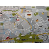 13,90 EUR/m Dekostoff Berlin Stadtplan / Straßenkarte / Tiergarten Bild 1