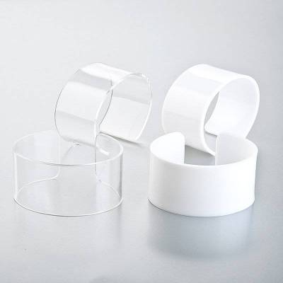 5 Armreif-Schmuckrohlinge zum Selbstgestalten, weiß oder transparent