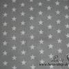 9,50 EUR/m Stoff Baumwolle Sterne weiß auf grau 10mm Bild 3
