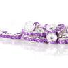 100 Strassrondell-Perlen, rund, lila, Ø ca. 8 mm, Fädelloch ca. 1,5 mm Bild 3