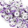 100 Strassrondell-Perlen, rund, lila, Ø ca. 8 mm, Fädelloch ca. 1,5 mm Bild 4