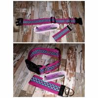 Hundehalsband mit Schlüsselanhänger pink Bild 1