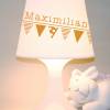 Kinderlampe Schlummerlampe "Girlande mit Namen" Wimpelkette, Tischleuchte Bild 2