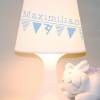 Kinderlampe Schlummerlampe "Girlande mit Namen" Wimpelkette, Tischleuchte Bild 5