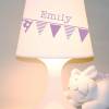 Kinderlampe Schlummerlampe "Girlande mit Namen" Wimpelkette, Tischleuchte Bild 7