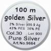 Metallic Pure Silver - Stickgarn  "  Madeira - golden Silver  "  Art.Nr. 9664S / 100 m Bild 3