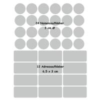 Schulaufkleber-Set | Schwarzer Panther grün - 143 teilig, Namensaufkleber, Stifteaufkleber, Adressaufkleber Bild 6