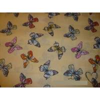 9,50 EUR/m Stoff Baumwolle bunte Schmetterlinge auf gelb Bild 1