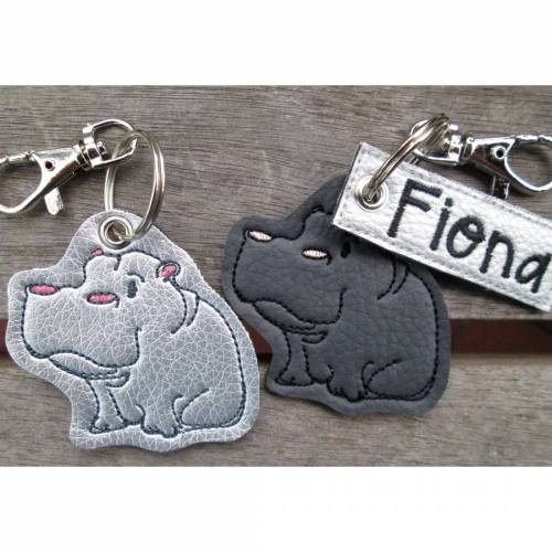 toller Schlüsselanhänger Nilpferd Hippo personalisierbar