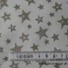 8,50 EUR/m Stoff Baumwolle Sterne beige / Cappuccino auf weiß Bild 3